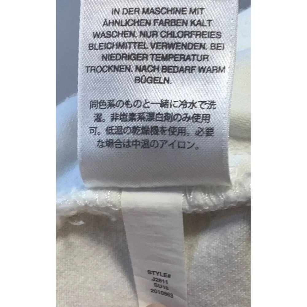 Madewell Perfect Summer Jean 26 White High Rise Straight Cropped Frayed Hem - Picture 7 of 7